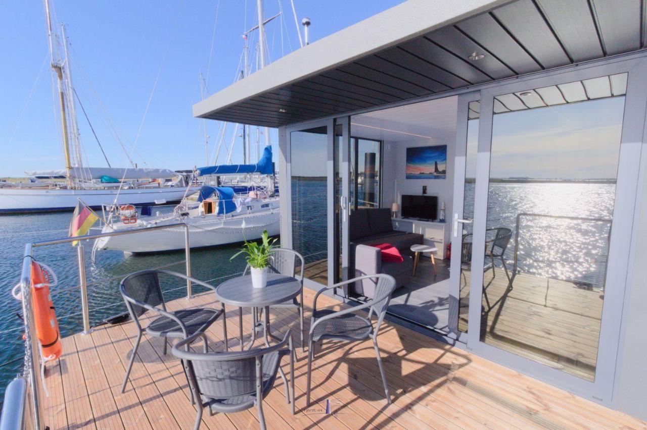 Hausboot Fjord Lacerta Mit Dachterrasse In Wendtorf Exterior foto